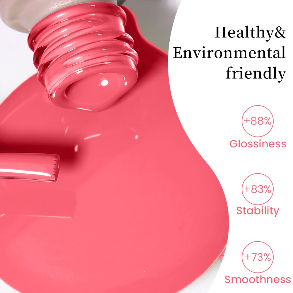 MAYCHAO 15ML Pink Gel Nail Polish 1Pc Pink Lemonade Gel Polish Soak Off UV LED Nail Polish Nail Art Starter Manicure Salon DIY at Home, 0.5 OZ