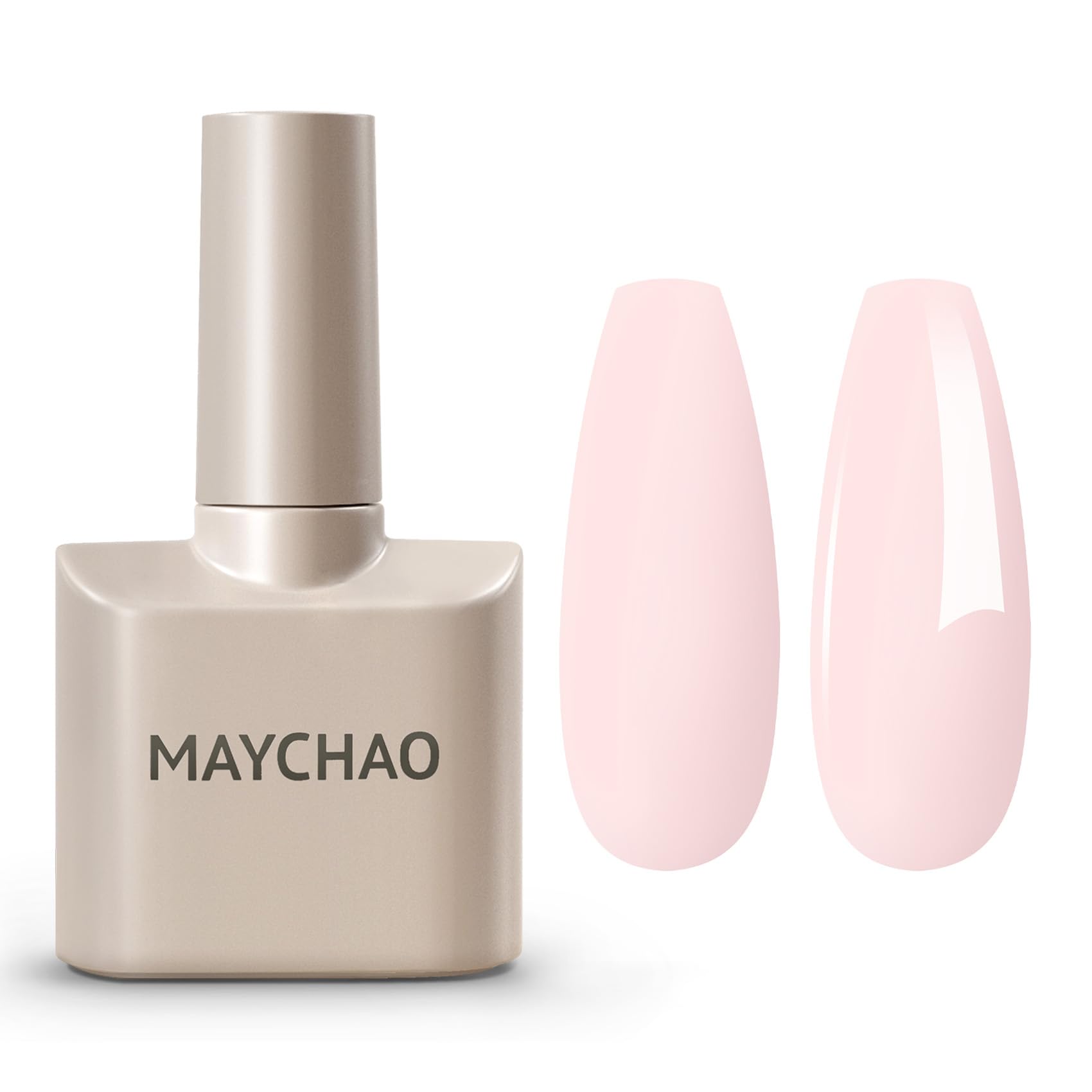 MAYCHAO 15ML Creamy Pink Gel Nail Polish 1Pc Pink Gel Polish Soak Off UV LED Nail Polish Nail Art Starter Manicure Salon DIY at Home, 0.5 OZ