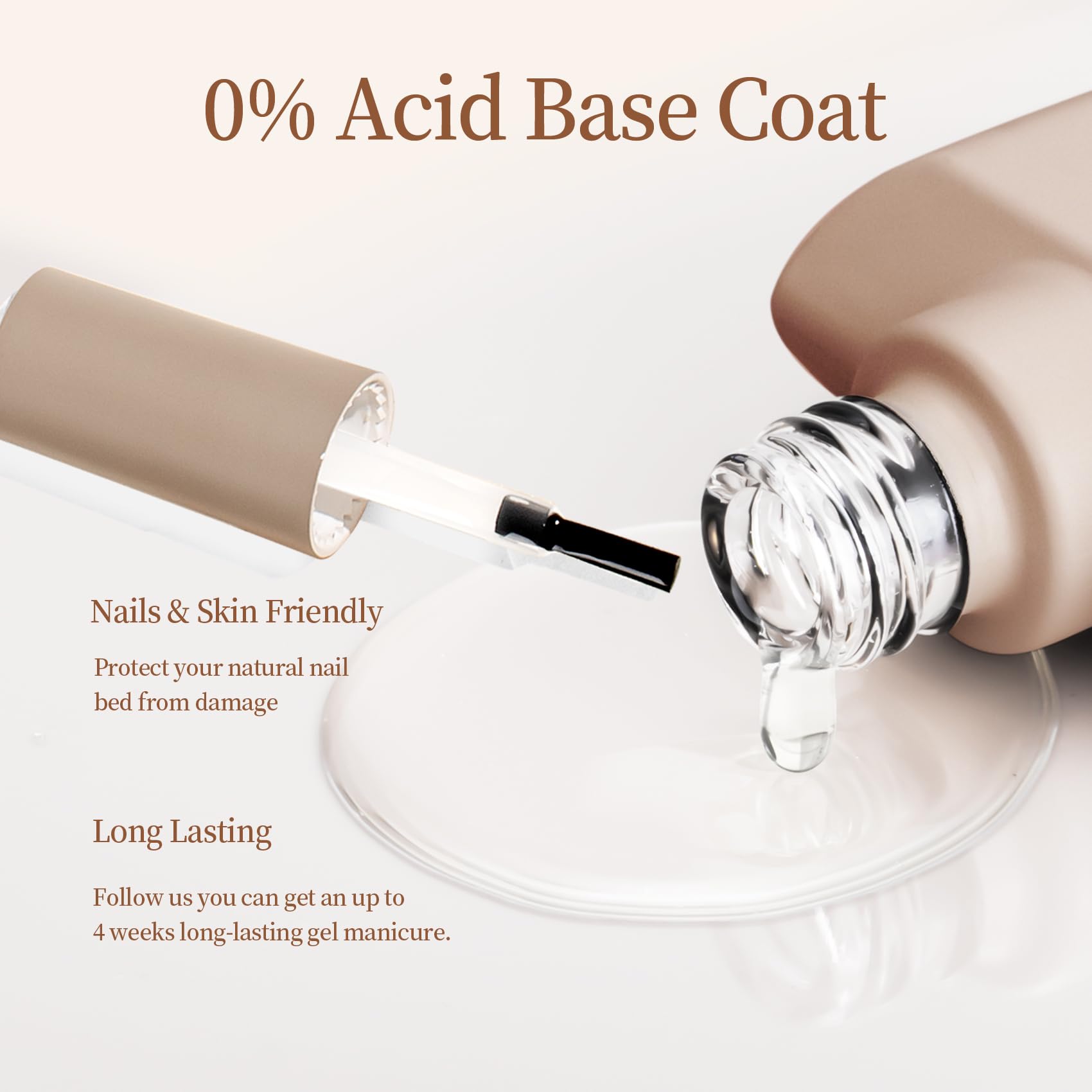 MAYCHAO 2 Pcs 15ml Gel Top and Base Coat Set, Clear Base and No Wipe Shiny Top Coat Gel Nail Polish UV LED Nail Lamp Need Long Lasting Gel Nail Lacquer Nail Art Design Manicure for Women