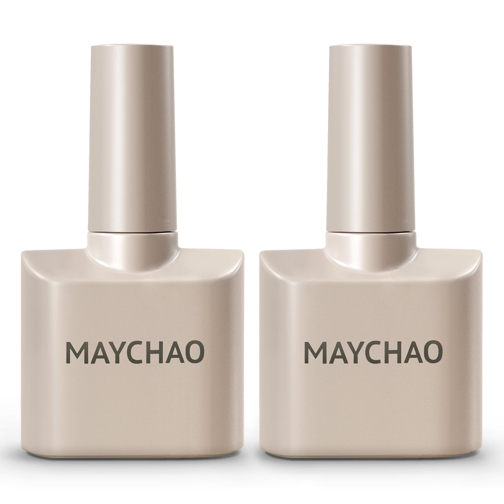 MAYCHAO 2 Pcs 15ml Gel Top and Base Coat Set, Clear Base and No Wipe Shiny Top Coat Gel Nail Polish UV LED Nail Lamp Need Long Lasting Gel Nail Lacquer Nail Art Design Manicure for Women