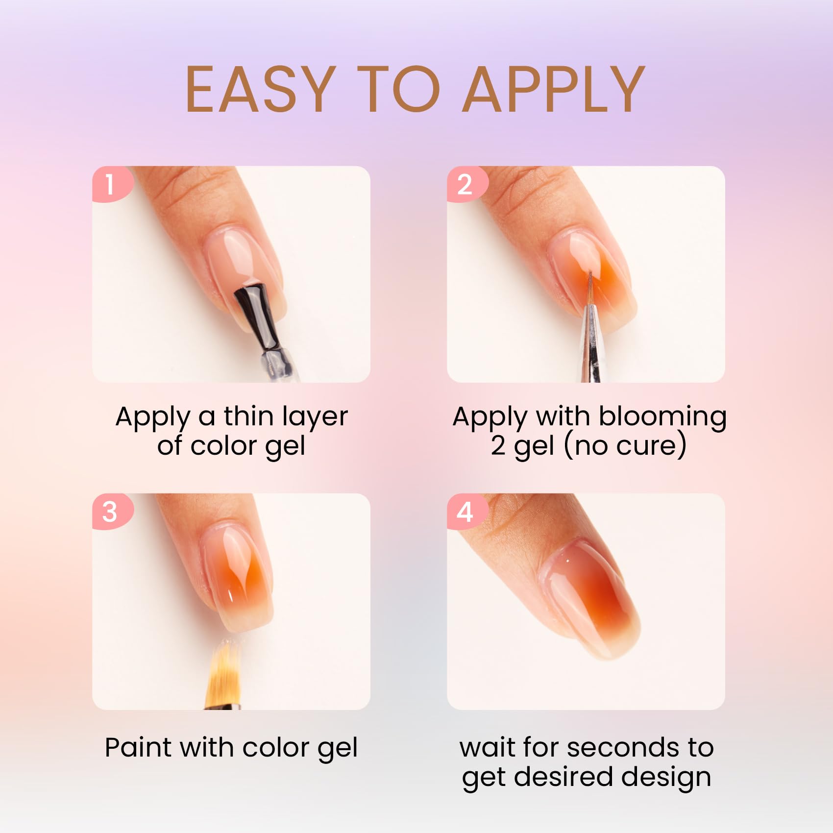 MAYCHAO 15ml Clear Blooming Gel Nail Polish, UV LED Blossom Gel Polish for Spreading Effect Marble Floral Print Watercolor Nail Art Design for Home Nail DIY Manicure, 0.5 Fl Oz