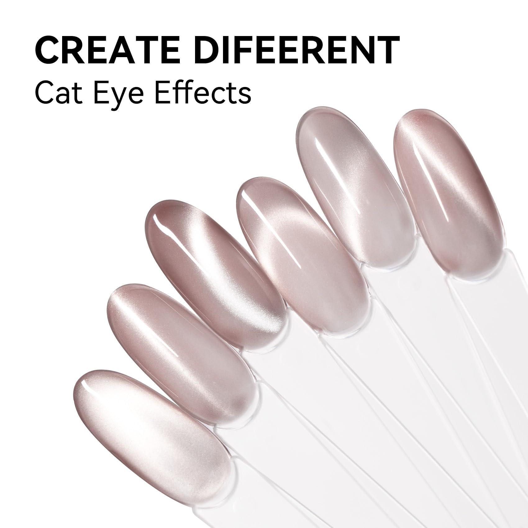 MAYCHAO 15ML Crystal Glassy Nude Cat Eye Gel Nail Polish 1Pc Silk Nude Cat Eye Gel Polish with Magnet Soak off Holographic Magnetic Nail Polish for Nail Art Manicure Salon DIY at Home, 0.5 OZ