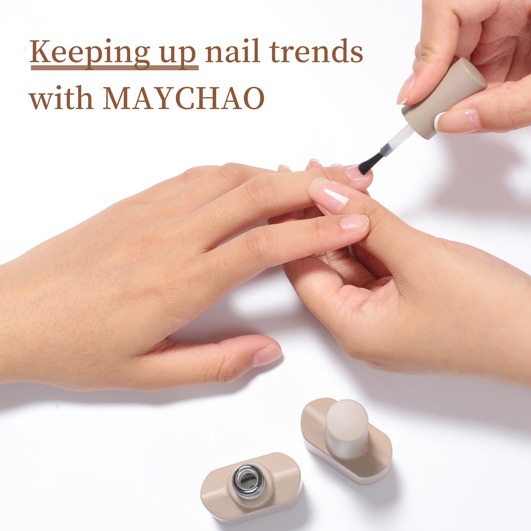 MAYCHAO 2 Pcs 15ml Gel Top and Base Coat Set, Clear Base and No Wipe Shiny Top Coat Gel Nail Polish UV LED Nail Lamp Need Long Lasting Gel Nail Lacquer Nail Art Design Manicure for Women