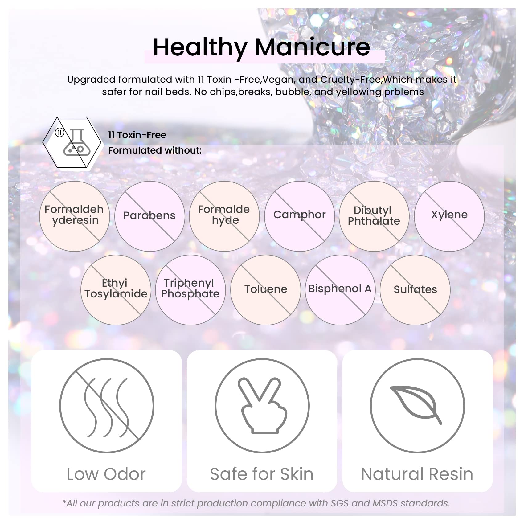MAYCHAO 15ML Silver Glitter Gel Nail Polish 1Pc Sparkle Silver Glitter Gel Polish Soak Off UV LED Nail Polish Nail Art Starter Manicure Salon DIY at Home, 0.5 OZ