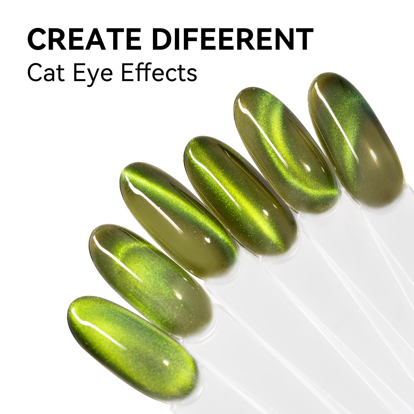 MAYCHAO 15ML Cat Eye Gel Nail Polish 1Pc Aurora Green Gel Polish with Magnet Soak off Holographic Magnetic Nail Polish for Nail Art Manicure Salon DIY at Home, 0.5 OZ
