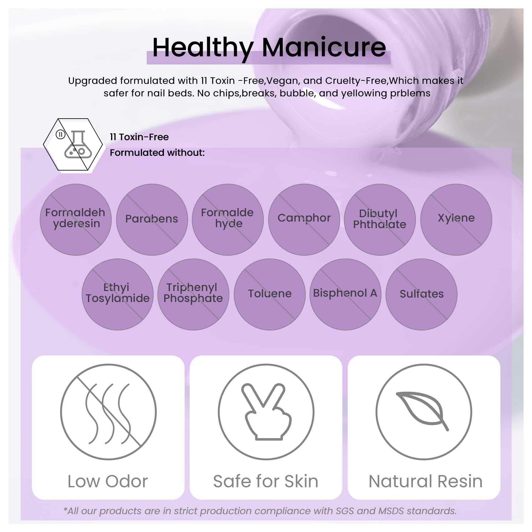 MAYCHAO 15ML Bight Purple Gel Nail Polish 1Pc Wisteria Gel Polish Soak Off UV LED Nail Polish Nail Art Starter Manicure Salon DIY at Home, 0.5 OZ