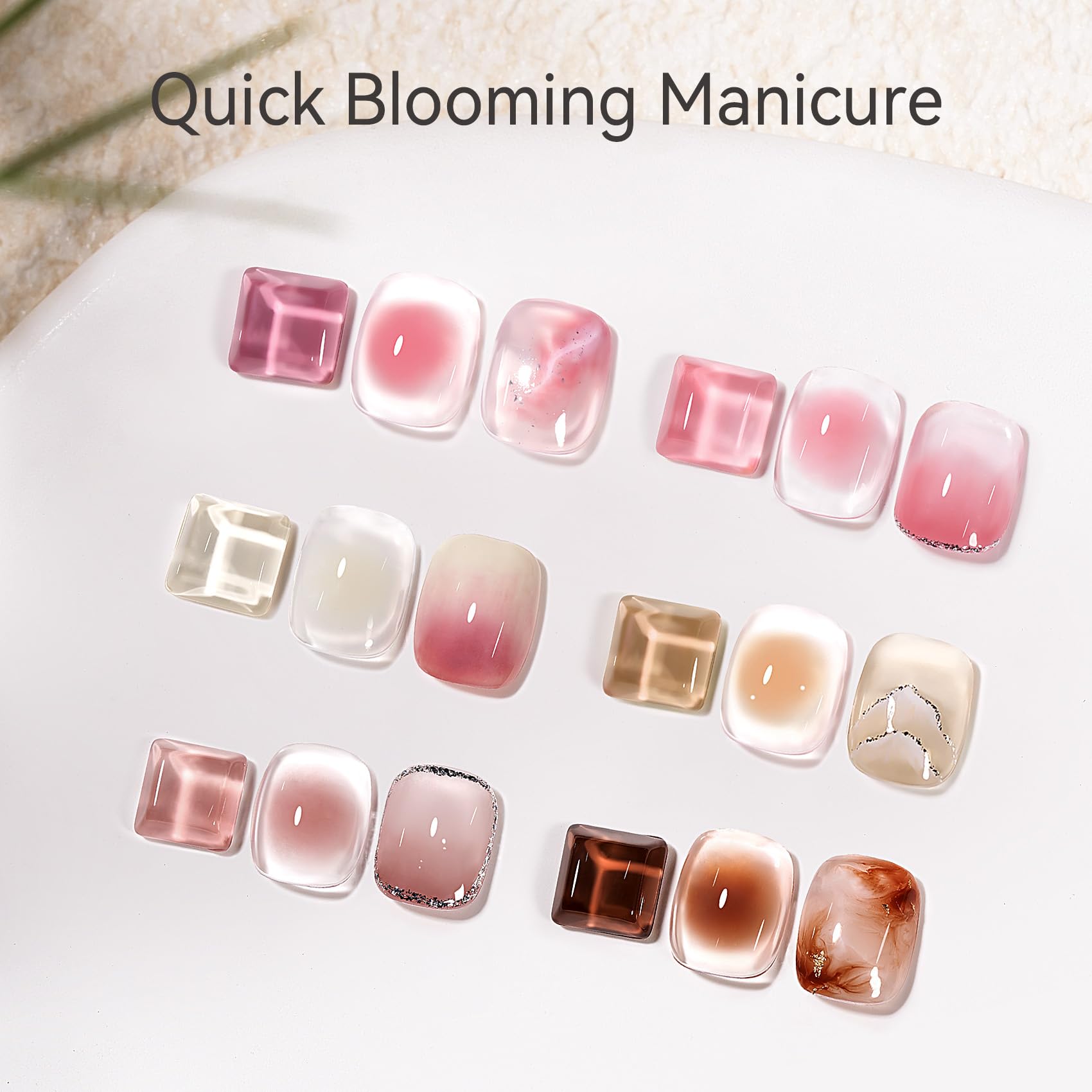 MAYCHAO 15ml Clear Blooming Gel Nail Polish, UV LED Blossom Gel Polish for Spreading Effect Marble Floral Print Watercolor Nail Art Design for Home Nail DIY Manicure, 0.5 Fl Oz