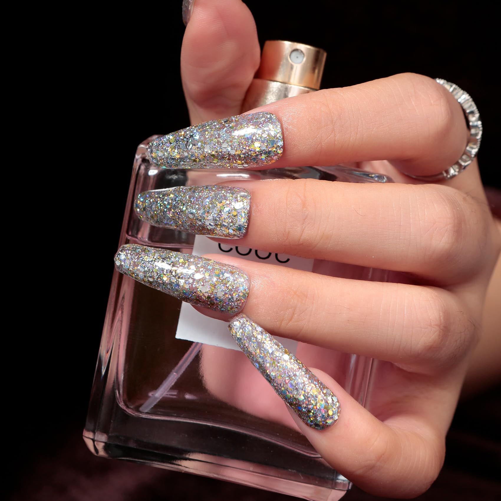 MAYCHAO 15ML Stellar Glitter Gel Nail Polish 1Pc Stella Glitter Gel Polish Soak Off UV LED Nail Polish Nail Art Starter Manicure Salon DIY at Home, 0.5 OZ